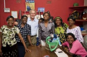 President George W. Bush and his entire family at Chikumbuso, Lusaka, Zambia
