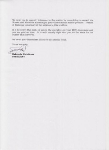 Open Letter to President Sata-Plight of Nurses - Page 2