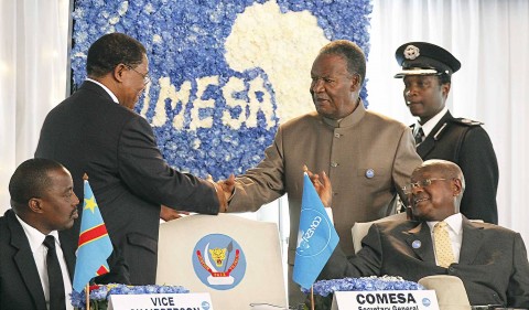 Sata Getting ready to address the COMESA Heads of State Summit 2014 in DRC.jpg