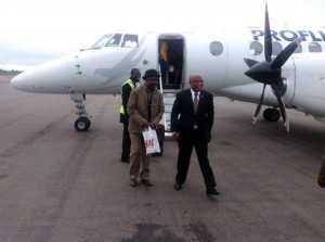 Nevers Mumba with Chief Mumena - Northwestern Province-Visit