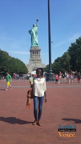 Zila Milupi -At the Statue of Liberty