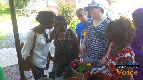 Zila Milupi - Learning about gardening at Lifestyles for the Disabled  