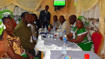 Mr Kabimba with party members in Kasama