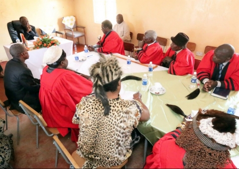 The President held a private meeting with 13 chiefs drawn from Mkushi and Serenje District at Chibwela Munshi traditional ceremony. Picture by Eddie Mwanaleza:Statehouse 06-o9-2014.