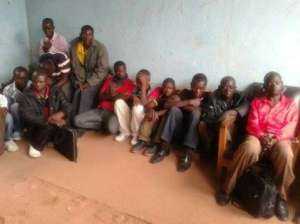 FARMERS Kasama protest with machetes and stones, arrested