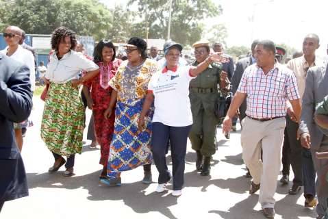 First Lady, Heroes Stadium in Lusaka,Zambia on Sunday,March 8,2015