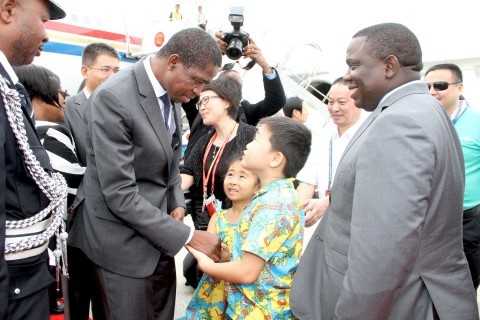 President Edgar Lungu has arrived Sanya ,Hainan Province of China where he is expected to address the BOAO Forum for ASIA -PICTURES BY THOMAS NSAMA and EDDIE MWANALEZA