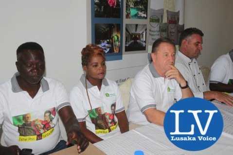 from left to right- Trainer Anthony Mwamba, Esther Phiri , Peter Cottan and Lusaka Grand Hotel Executive Chef Eric Buitendjik - Photo Credit Jean Mandela - Lusakavoice.com