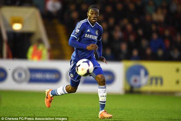 Tika Musonda, the middle sibling, in action for Chelsea Under 21s