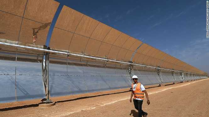 Morocco has switched on what will be the world's largest concentrated solar power plant.