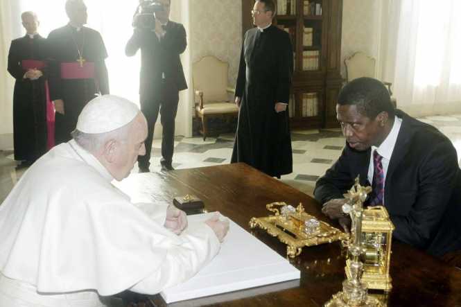 President Edgar Chagwa Lungu meets Bishop of Rome and Pope Francis at the Vatican