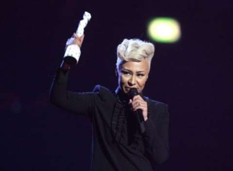 Emeli Sande collects the Best British Female award on stage during the 2013 Brit Awards at the O2 Arena, London.