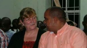 Newly elected member of Parliament for Livingstone Central Lawrence Evans and his wife
