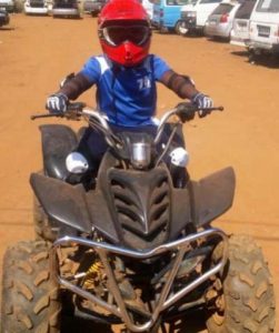 Kelvin with his bike