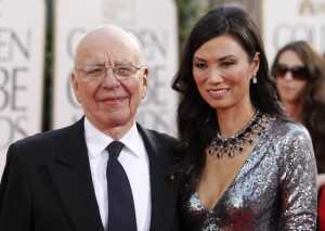Rupert Murdoch and his wife Wendi Deng
