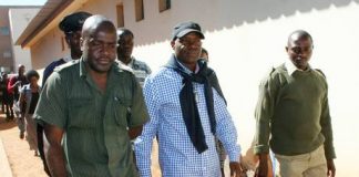The Post editor Fred M'membe leaving court on Friday 4 June 2010 after receiving a four month prison sentence for contempt of court. Photo courtesy of The Post