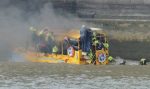 Passengers had to jump into the Thames to escape the blaze