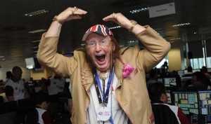 John McCririck's on-air act is described as 'a pantomime style of exaggerated delivery'  