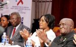 Maureen Mwanawasa, Health minister Dr Joseph Kasonde, First Lady Dr Christine Kaseba and Dr Kaunda during the stakeholders’ Conference -Picture by THOMAS NSAMA