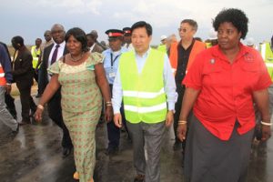 Amb. Zhou was inspecting the road 