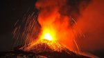 Etna Volcano Erupts, Lighting up Sky Over Sicily
