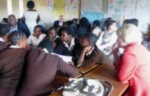PCB delegates attends a lesson on comprehensive sexuality education at a primary school in Lusaka.