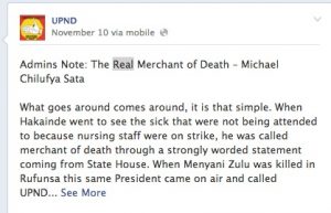 The Real Merchant of Death – Michael Chilufya Sata