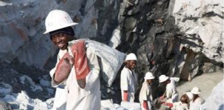 Gemfields’ mine workers in Kagem, Zambia