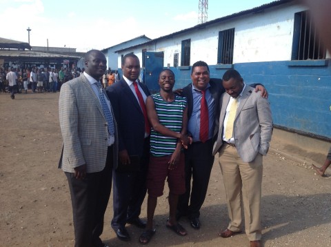 In good times and in bad times. Hon Masumba is in high spirits despite his circumstances. MS 19.11.13 — with Maureen Namukonda Chiliboyi, Lauzi Mwansa Njelesani, Kennedy Lushibashi, Katongo Kani Mulenga and Calvi Gofa. In good times and in bad times. Hon Masumba is in high spirits despite his circumstances. MS 19.11.13 — with Maureen Namukonda Chiliboyi, Lauzi Mwansa Njelesani, Kennedy Lushibashi, Katongo Kani Mulenga and Calvi Gofa.