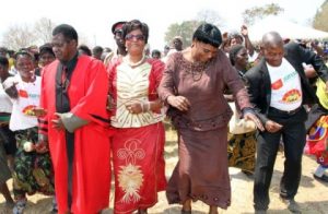 Senior Chief Mboroma during Ichibwelamushi Cultural ceremony at Chalata main arena in Mkushi on September 14,2013