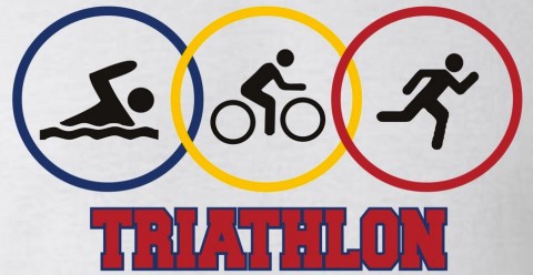 Run, Bike, Swim - Triathlon Concept