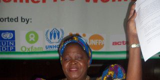 The Chairperson of NGOCC Beatrice Grillo announced the declaration of women rights in the first draft constitution at Mulungushi conference centre