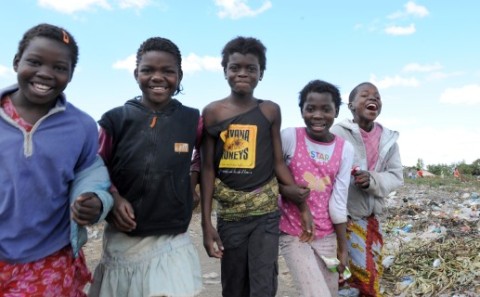 street children and young people in Zambia