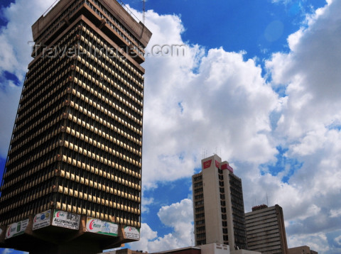 Lusaka, Zambia: Findeco, Zanaco and Indeco houses - Cairo Road skyscrapers seen from the Sapele Avenue side - Central Business District - photo by M.Torres Lusaka, Zambia: Findeco, Zanaco and Indeco houses - Cairo Road skyscrapers seen from the Sapele Avenue side - Central Business District - photo by M.Torres