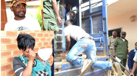 CONTROVERSIAL singer Clifford Dimba popularly known as ‘General’ Kanene gets on a prison truck (Kasalanga) after he was found guilty of defilement by the Lusaka Magistrate’s Court •CONTROVERSIAL singer Clifford Dimba popularly known as ‘General’ Kanene gets on a prison truck (Kasalanga) after he was found guilty of defilement by the Lusaka Magistrate’s Court yesterday. (Insert Above) Kanene before his conviction while his wife (below) carrying their child breaks down. Pictures by CLEVER ZULU