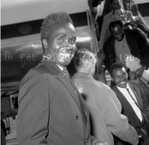 Dr Kenneth Kaunda, the first Prime Minister of Northern Rhodesia, arrives at london Airport to lead his Government’s delegation at the Northern Rhodesia Independence Conference