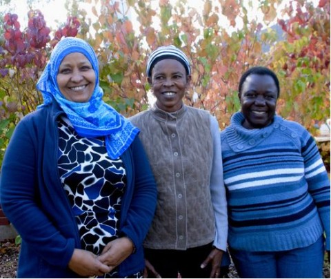 From left to right- Assnaku Hassen, Ethiopia; Patricia Dianon, Ghana; Marian Munyinda, Zambia – at Coady International Institute From left to right: Assnaku Hassen, Ethiopia; Patricia Dianon, Ghana; Marian Munyinda, Zambia – at Coady International Institute