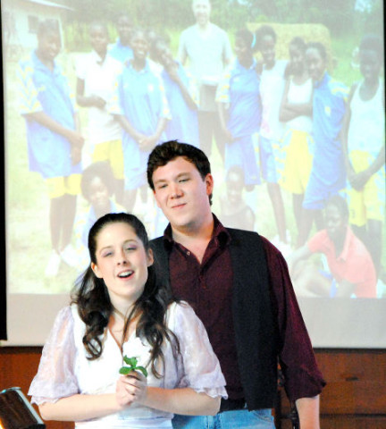 OFFERING HOPE Meaghan Sider and Joshua Clemenger sing favourites from Oklahoma at the Same World Same Chance benefit concert Saturday at Central United Church. LAURA CUDWORTH:The Beacon Herald