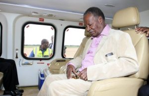 President Michael Sata at Kenneth Kaunda international airport