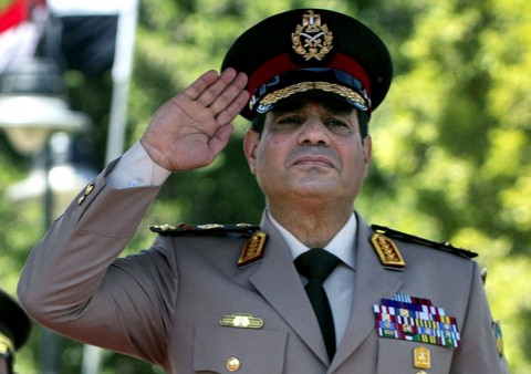 n this Wednesday, April 24, 2013 file photo, Egyptian Defense Minister Gen. Abdel-Fattah el-Sissi salutes during an arrival ceremony for U.S n this Wednesday, April 24, 2013 file photo, Egyptian Defense Minister Gen. Abdel-Fattah el-Sissi salutes during an arrival ceremony for U.S