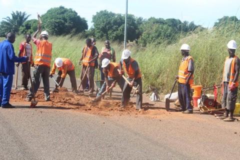 Road works within and around the Luapula Province