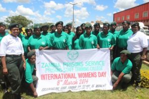 Bothwell Imakando Staff Training College officers during the women`s day celebrations