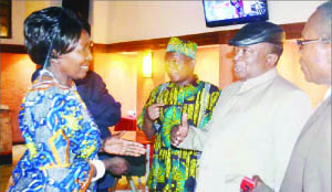 CHIEF Chibesakunda (in black cap) stressing a point as Gender and Child Development Minister Inonge Wina (left), Chief Mporokoso (in traditional attire), and House of Chiefs clerk Michael Pwete (right) listen CHIEF Chibesakunda (in black cap) stressing a point as Gender and Child Development Minister Inonge Wina (left), Chief Mporokoso (in traditional attire), and House of Chiefs clerk Michael Pwete (right) listen. This was after the minister officiated at a consultative meeting with traditional leaders in Lusaka yesterday. Picture by CHUSA SICHONE.