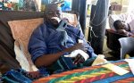 Kelvin Katoka in his hospital bed at the Kitwe Central Hospital  Photo- AFP