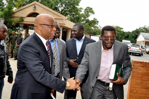 MMD president Nevers Mumba arrives at St Ignatius Parish for the way of the Cross service on April 18,2014