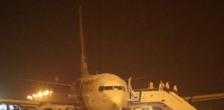 Malaysia Airlines flight MH192 bound for Bangalore returned to Kuala Lumpur International Airport and made an emergency landing after its right landing gear malfunctioned upon takeoff