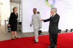 President Michael Sata arrives at the closing ceremony of the EU -AU Summit in Brussels on Thursday, 03-04-2014 -Picture by Eddie Mwanaleza — in Belgium.