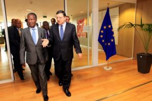 Sata and  Mr. Jose Manuel Barroso, President of the European Commission at Berlaymont Building in Brussels