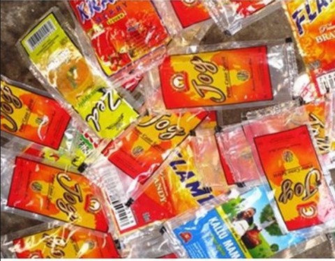 Empty sachets of tujilijili are still found everywhere on the streets of Lusaka