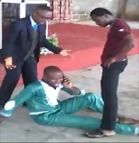 Guy Answers His Phone During Pastor's Anointment!